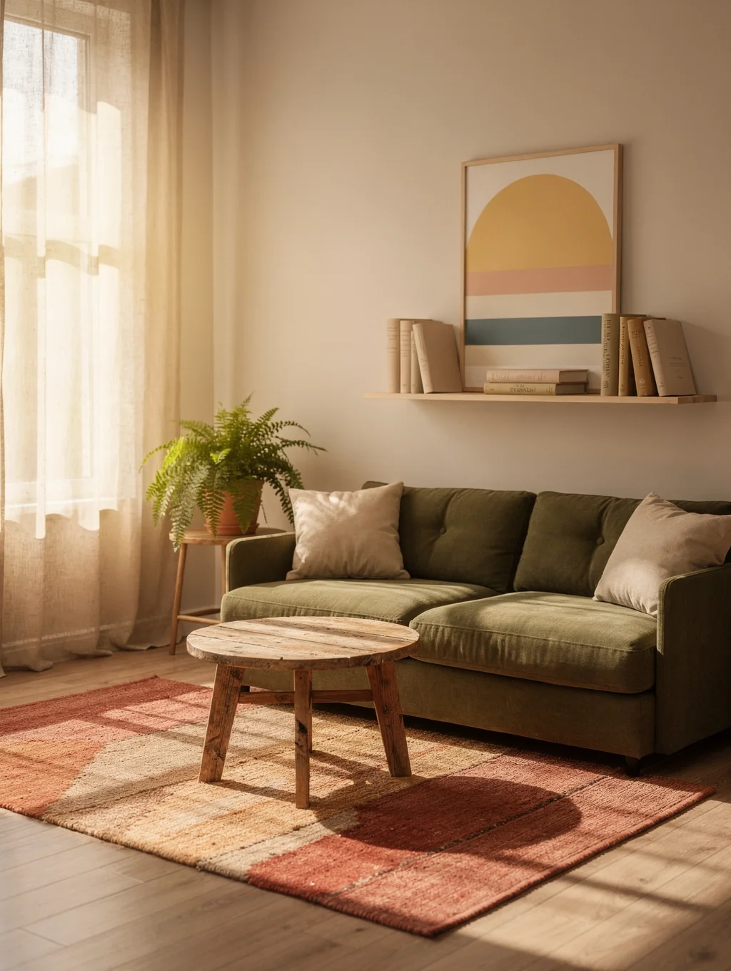 Calm and inviting therapeutic office space with natural light